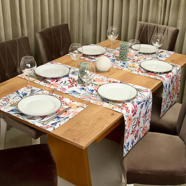 Caminho de Mesa Glamour Estampado Cozumel - Argivai
