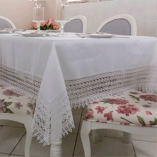 Toalha de Chá Imperial Bordada Lyon 170 x 220 cms - Argivai