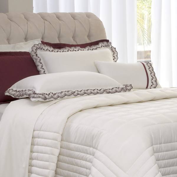 Kit Coordenado Aurora Dupla Face Cabernet 3 Peças Solteiro - Lavive