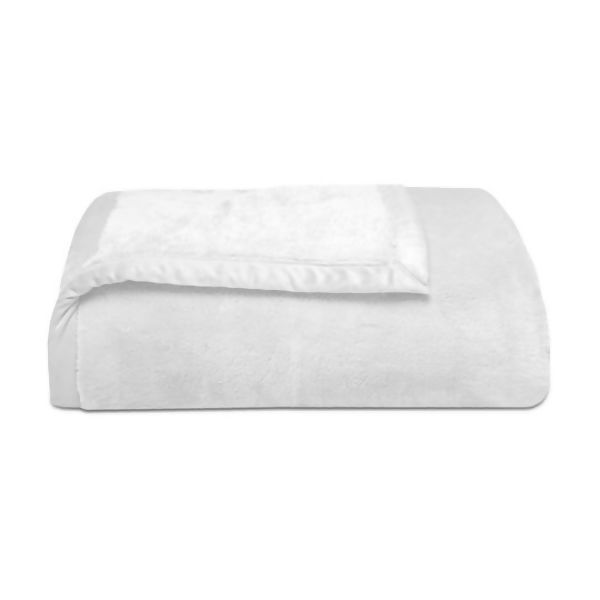Cobertor de Casal 480 gramas/m Raschel Branco 180 x 220 - Naturalle Fashion