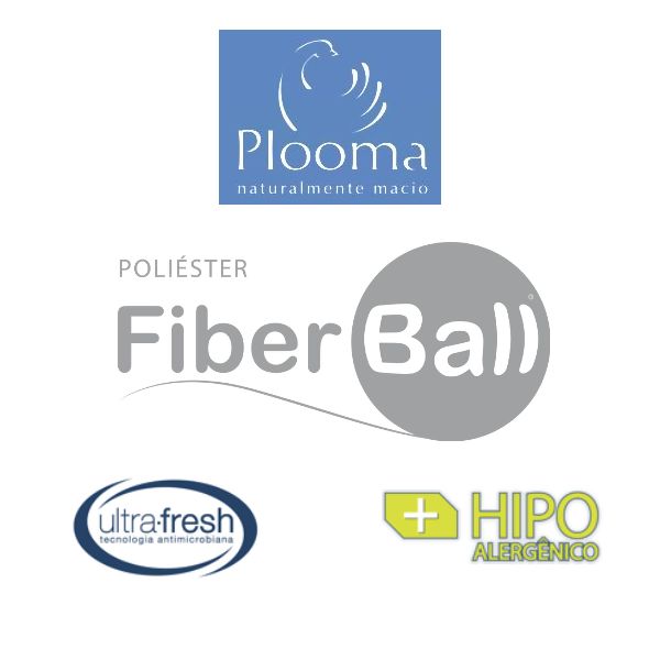 Pillow Top Fibra Especial em FiberBall Solteiro - Plooma