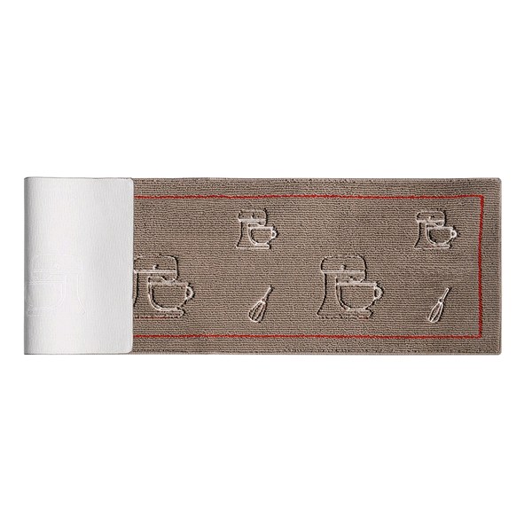 Passadeira para Cozinha Bordado Brioche Castor 50 x 160 - Vizapi