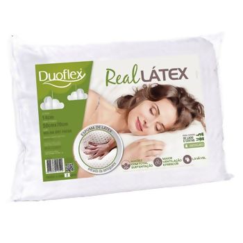 Travesseiro Real Látex 14 cms 50 x 70  LS1104 - Duoflex - Frete Grátis