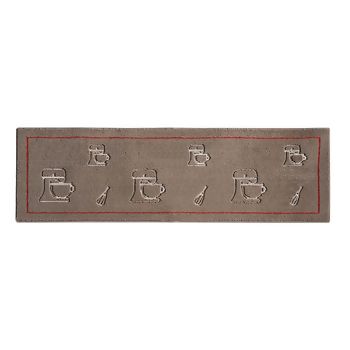 Passadeira para Cozinha Bordado Brioche Castor 50 x 160 - Vizapi