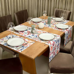 Caminho de Mesa Glamour Estampado Cozumel - Argivai