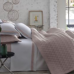 Jogo de Cama 300 Fios St. Germain Br/Rosa Casal - Naturalle Fashion